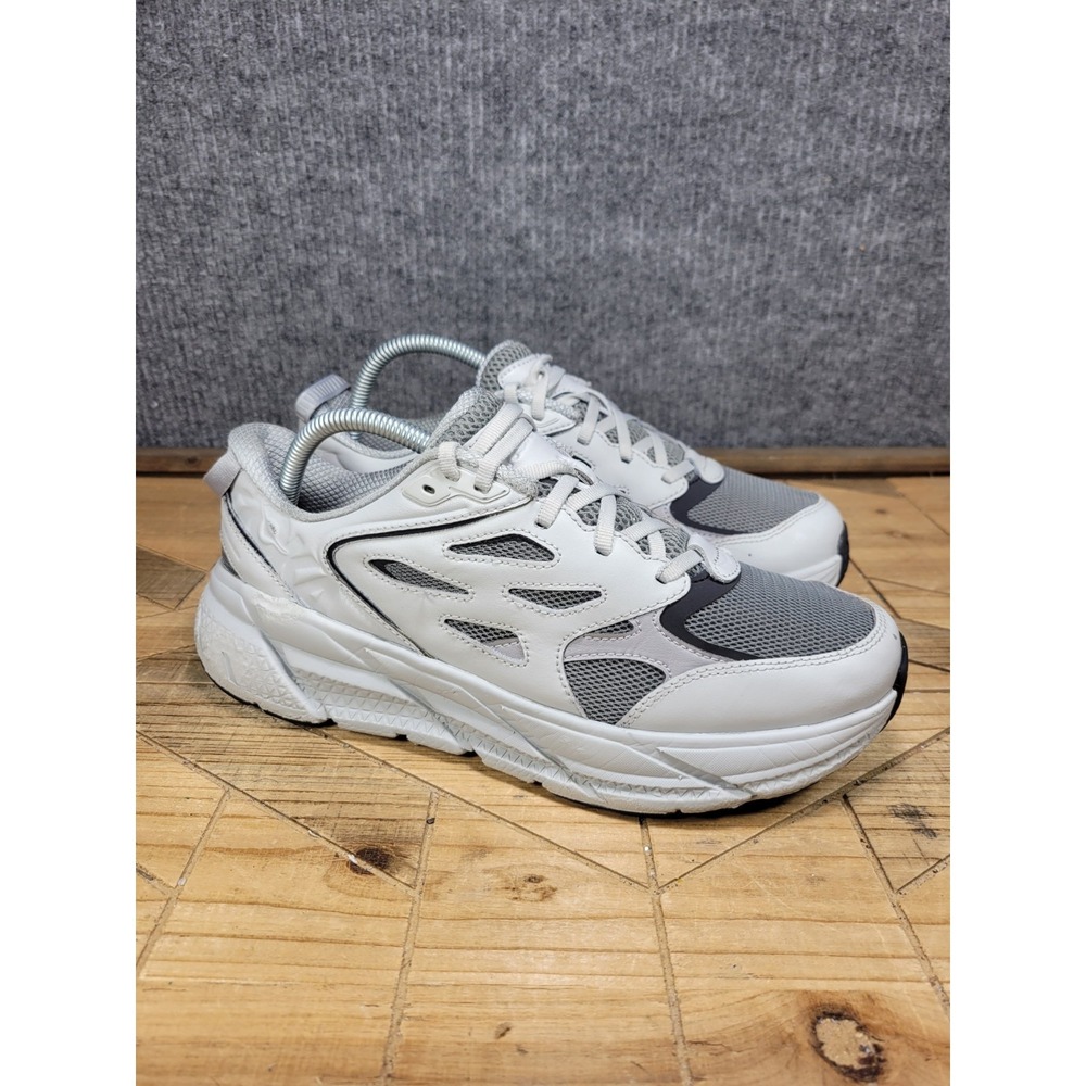 Hoka Clifton L Athletics Men's 8.5 Wmn 9.5 Running Shoes 1160050 STLLR Grey'